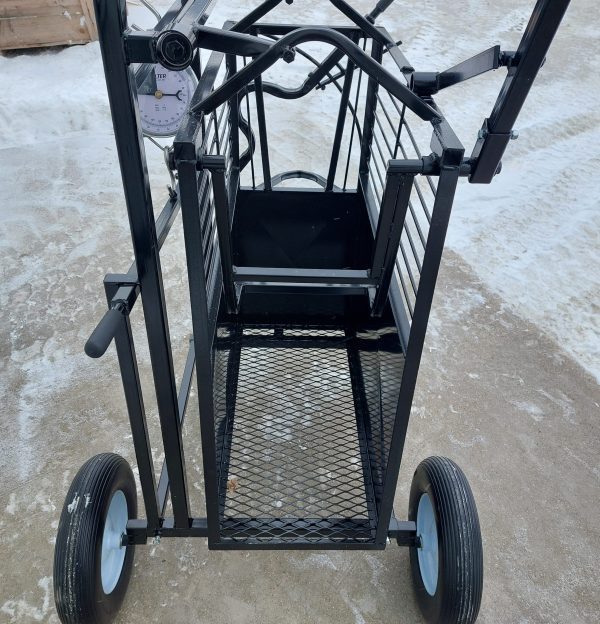 Small Portable Calf Chute with Dial Scale in Black Color