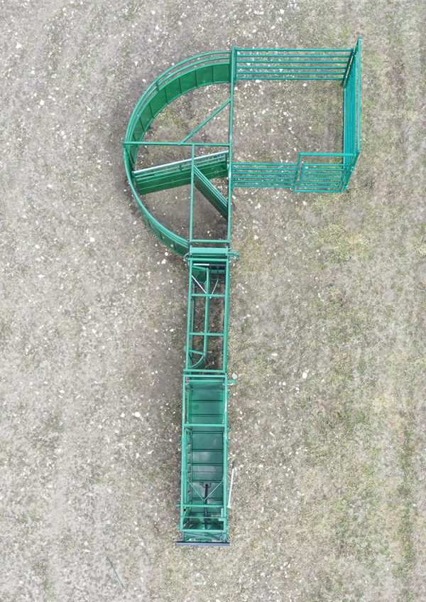 C1000-P – Portable Cattle Handling System- Drone View