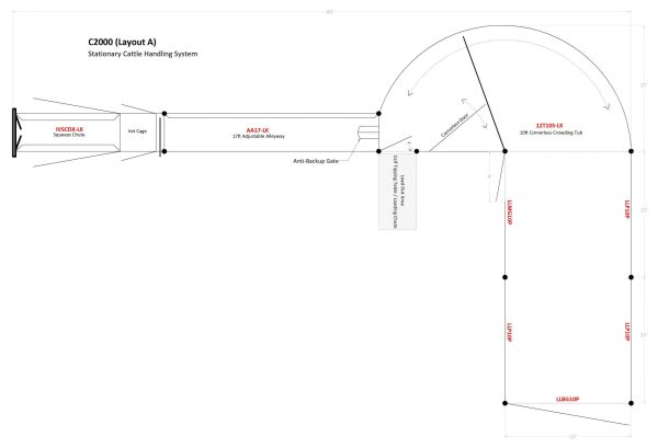 C2000 – Cattle Handling System- Layout Design Lakeland