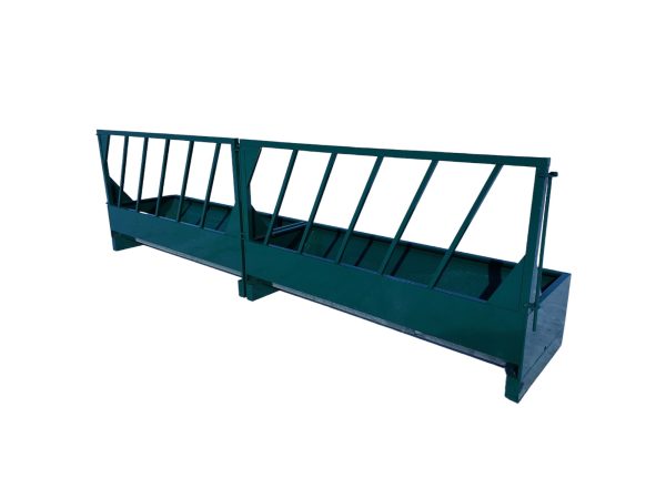 Fence Line Bunk Feeder for Cattle- Back View