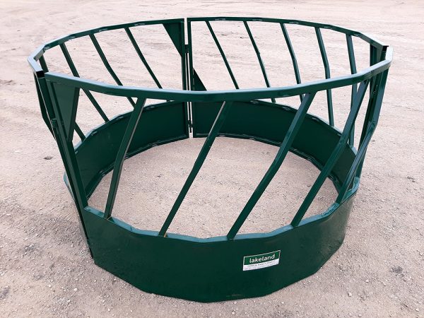 Heavy Duty Round Bale Feeder-Slant Bar in Green Color