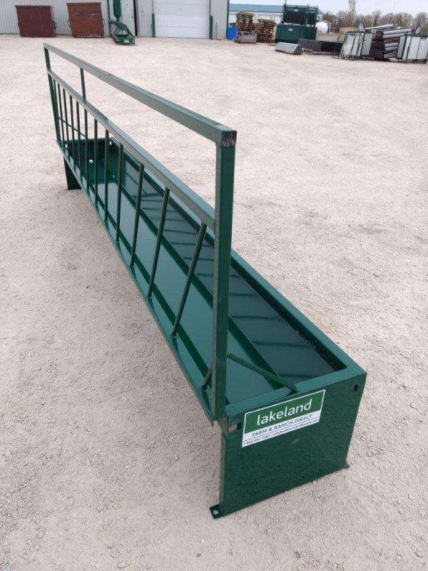 Slant Bar Fenceline Bunk Feeder in Green color
