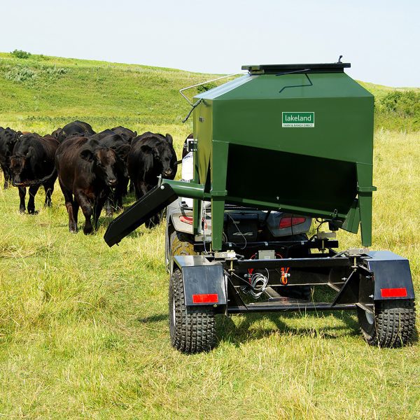 15 Bushel UTV Easy Feeder on Trailer in Field
