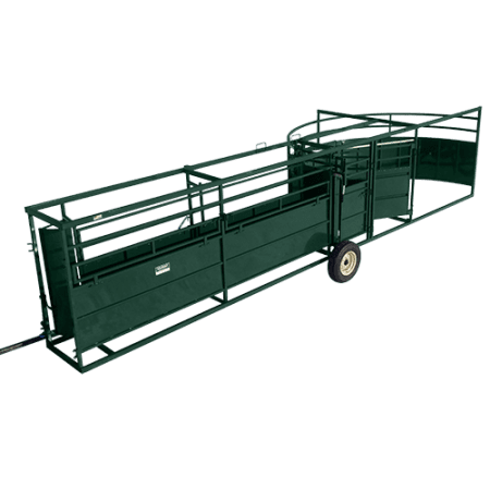 Portable 8.5ft Cornerless Crowd Tub & 17ft Adjustable Alley