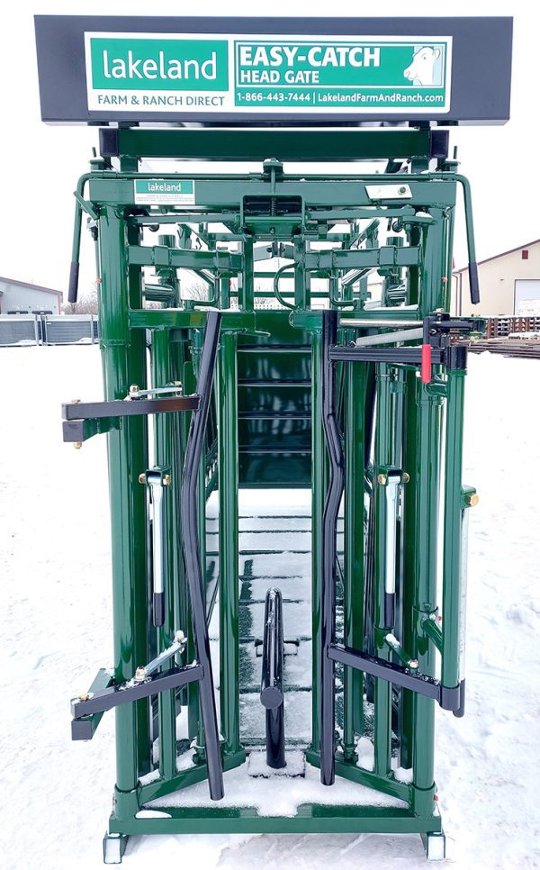 Portable Easy Catch HeadGate Open Front View- Lakeland