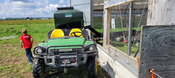 15 Bushel UTV Easy Feeder on Trailer in Farm- Lakeland