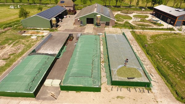 Silage Safe Covering System- Setup Drone view